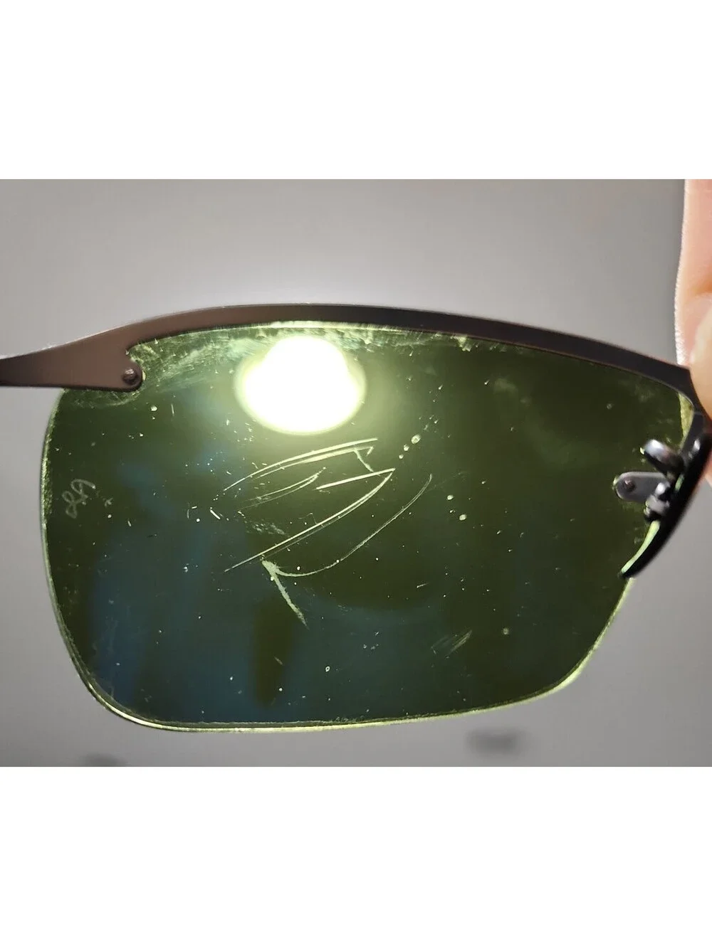 Ray Ban RB3544 029/6O Gunmetal Wrap Green Polarized Sunglasses 64-15 125